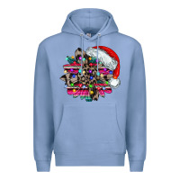 Colony Blue serape and leopard christmas Premium Hoodie - CowhideDigitalArt
