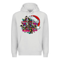 Dove Grey serape and leopard christmas Premium Hoodie - CowhideDigitalArt