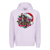 Lilac serape and leopard christmas Premium Hoodie - CowhideDigitalArt