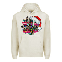 Oatmeal Heather serape and leopard christmas Premium Hoodie - CowhideDigitalArt