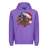 Purple serape and leopard christmas Premium Hoodie - CowhideDigitalArt