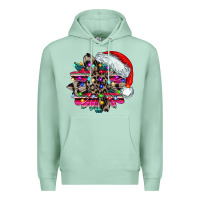 Seafoam serape and leopard christmas Premium Hoodie - CowhideDigitalArt