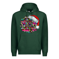Sports Green serape and leopard christmas Premium Hoodie - CowhideDigitalArt
