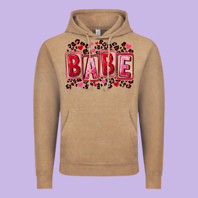Valentine's Day Babe Vintage Hoodie Designed By Fadigitalartstudio