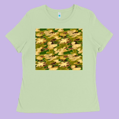 Camouflage With Glitter Ladies Tee Designed By Tumblerdesignbyshophia
