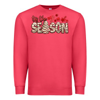 Cardinal tis the season with christmas cake Premium Sweatshirt - AdoDesignShop