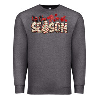 Charcoal Heather tis the season with christmas cake Premium Sweatshirt - AdoDesignShop