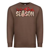 Chestnut tis the season with christmas cake Premium Sweatshirt - AdoDesignShop