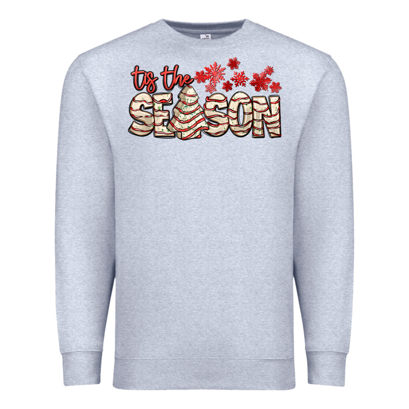 Tis The Season With Christmas Cake Premium Sweatshirt by AdoDesignShop | Teevron