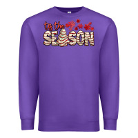 Purple tis the season with christmas cake Premium Sweatshirt - AdoDesignShop