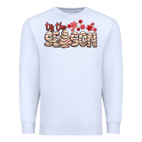 White tis the season with christmas cake Premium Sweatshirt - AdoDesignShop