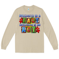 Mushroom Diversity is a fact inclusion is an act Long Sleeve Tee - FaDigitalArtStudio