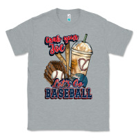 Heather Grey Grab your joe lets go baseball Classic Tee - HowdyJamesFarm