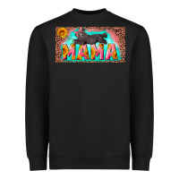 Black mama with baby bear and leopard license plate Heavyweight Sweatshirt - Artiststas