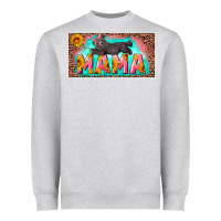 Heather Grey mama with baby bear and leopard license plate Heavyweight Sweatshirt - Artiststas