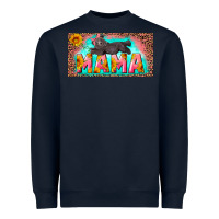 Navy mama with baby bear and leopard license plate Heavyweight Sweatshirt - Artiststas