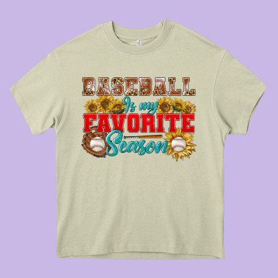 Baseball Is My Favorite Season Heavy Core Tee Designed By Nancycooperartshop