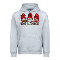 Heather Grey gnome with christmas lights Urban Hoodie - JahusDesignShop