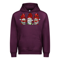 Mauve Wine gnome with christmas lights Urban Hoodie - JahusDesignShop