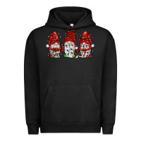 Pigment Black gnome with christmas lights Urban Hoodie - JahusDesignShop
