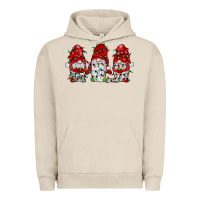 Pigment French Oak gnome with christmas lights Urban Hoodie - JahusDesignShop