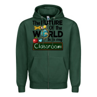 Sports Green the future of the world is in my classroom Zipper Hoodie - BarkalooDesign
