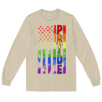 Mushroom lgbtq pride american flag Long Sleeve Tee - FaDigitalArtStudio
