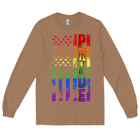 Toasted Coconut lgbtq pride american flag Long Sleeve Tee - FaDigitalArtStudio