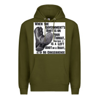Army Green Vintage Retro Anarchy Day Gift Premium Hoodie - maiPhamDesign