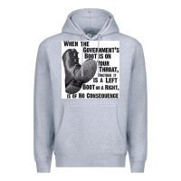 Heather Grey Vintage Retro Anarchy Day Gift Premium Hoodie - maiPhamDesign