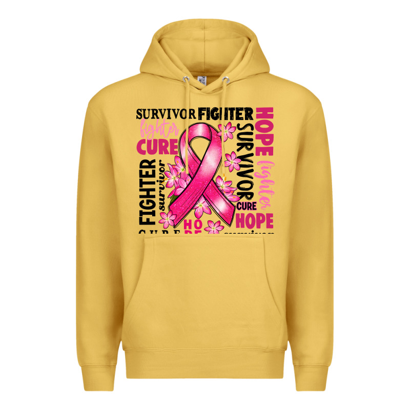 Survivor Breast Cancer Ribbon Premium Hoodie by RanaPortraitStore | Teevron