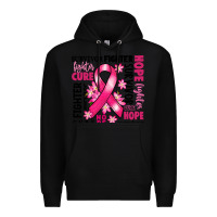 Black survivor breast cancer ribbon Premium Hoodie - RanaPortraitStore