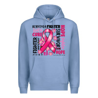 Colony Blue survivor breast cancer ribbon Premium Hoodie - RanaPortraitStore