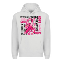 Dove Grey survivor breast cancer ribbon Premium Hoodie - RanaPortraitStore