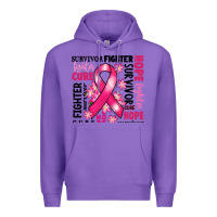 Purple survivor breast cancer ribbon Premium Hoodie - RanaPortraitStore