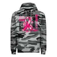 Slate Camo survivor breast cancer ribbon Premium Hoodie - RanaPortraitStore