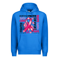 True Royal survivor breast cancer ribbon Premium Hoodie - RanaPortraitStore