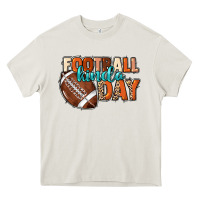 Cream Football kinda day Heavy Core Tee - NancyCooperArtShop