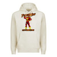 Oatmeal Heather turbo man Premium Hoodie - maiPhamDesign