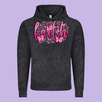 Faith Breast Cancer Vintage Hoodie Designed By Fadigitalartstudio