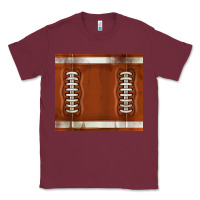 Burgundy distressed american football pattern Classic Tee - TumblerDesignByShophia