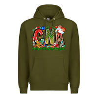 Army Green Christmas CNA Premium Hoodie - CowhideDigitalArt