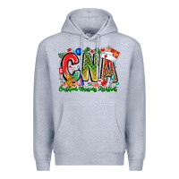 Heather Grey Christmas CNA Premium Hoodie - CowhideDigitalArt