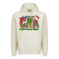 Oatmeal Heather Christmas CNA Premium Hoodie - CowhideDigitalArt