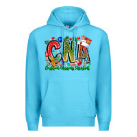 Ocean Blue Christmas CNA Premium Hoodie - CowhideDigitalArt