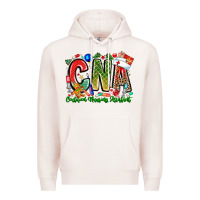 Pale Pink Christmas CNA Premium Hoodie - CowhideDigitalArt