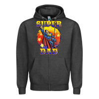 Charcoal Heather super dad Zipper Hoodie - BarkalooDesign