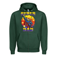 Sports Green super dad Zipper Hoodie - BarkalooDesign