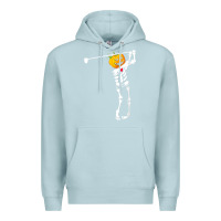 Blue Mist Golf Skeleton Pumpkin Halloween Shirt Premium Hoodie - maiPhamDesign
