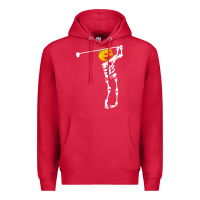 Cardinal Golf Skeleton Pumpkin Halloween Shirt Premium Hoodie - maiPhamDesign